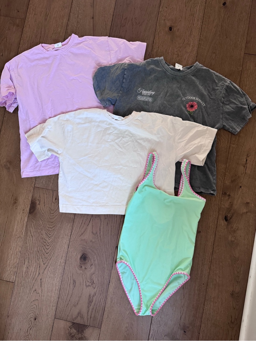 Zara Girls 12-13 t-shirt and swim bundle
